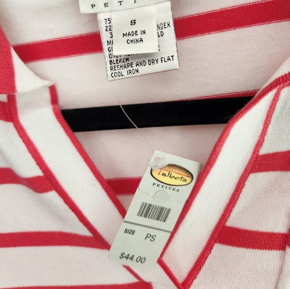 Talbots Petites  Size S, sleeveless polo shirt. NWT. Pink coral. - Picture 3 of 3
